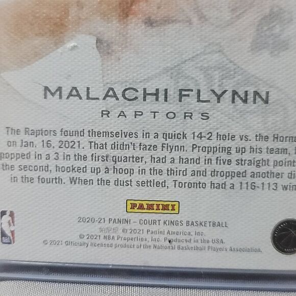 2020-21 Panini Court Kings "Works in Progress" Malachi Flynn rookie card no. 24 - Picture 5 of 7